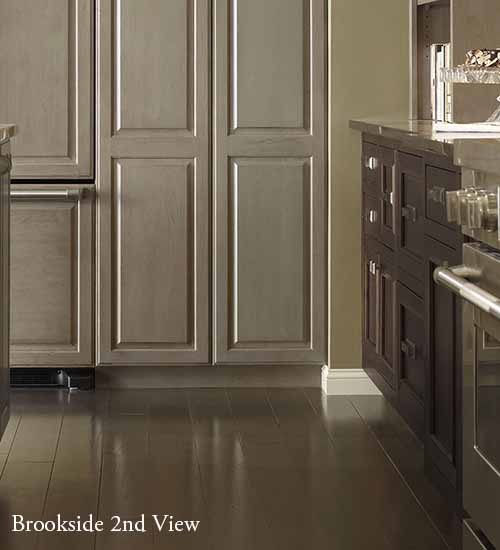 Brookside Kitchen Pantry Cabinet with Pumice Staining